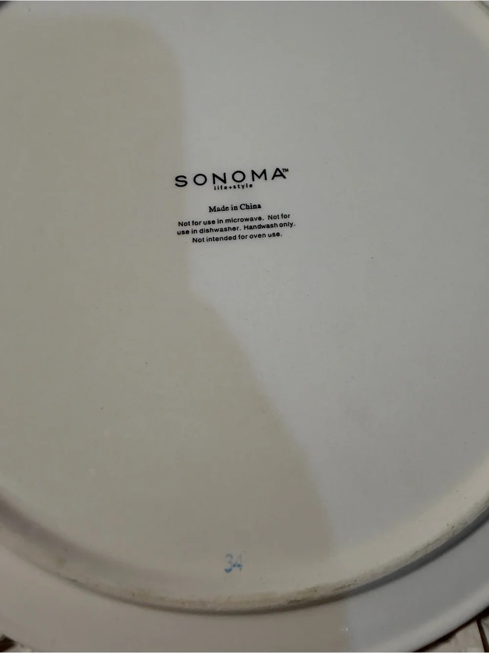 Sonoma Lifestyle 9” Fruit Cheese Cake Plate